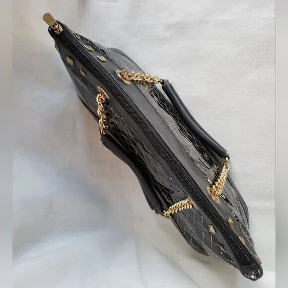 Wild Eye Wine Bottle or Lunch Insulated Cooler Bag Gold Studded Freezer Handbag - Picture 4 of 7